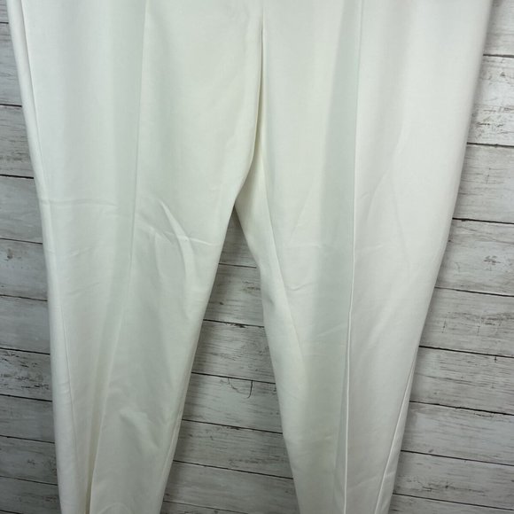 Talbots Freeport White Women's Trouser Dress Pants Pleated Front Plus SZ16 NWT - Picture 5 of 9